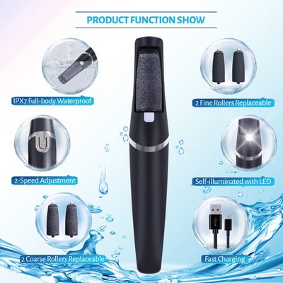 Professional Electric Foot Callus Remover, Rechargeable Electronic Foot File Pedicure Tool Kit, Water-Resistan Foot Scrubber File with 4 Grinding Heads, Foot Care for Dead Skin Ideal Gift for Everyone