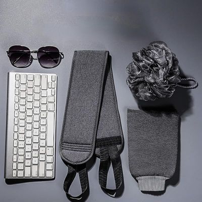 Shower Exfoliating Back Scrub Set - Includes Long Back Scrub, Exfoliating Gloves Shower Loofah, Bath Sponge Shower - Deep Cleaning Shower Set for Men