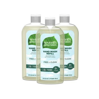 Seventh Generation Hand Soap Refill, Free &amp; Clear Unscented, 24 oz, 3 pack (Packaging May Vary)