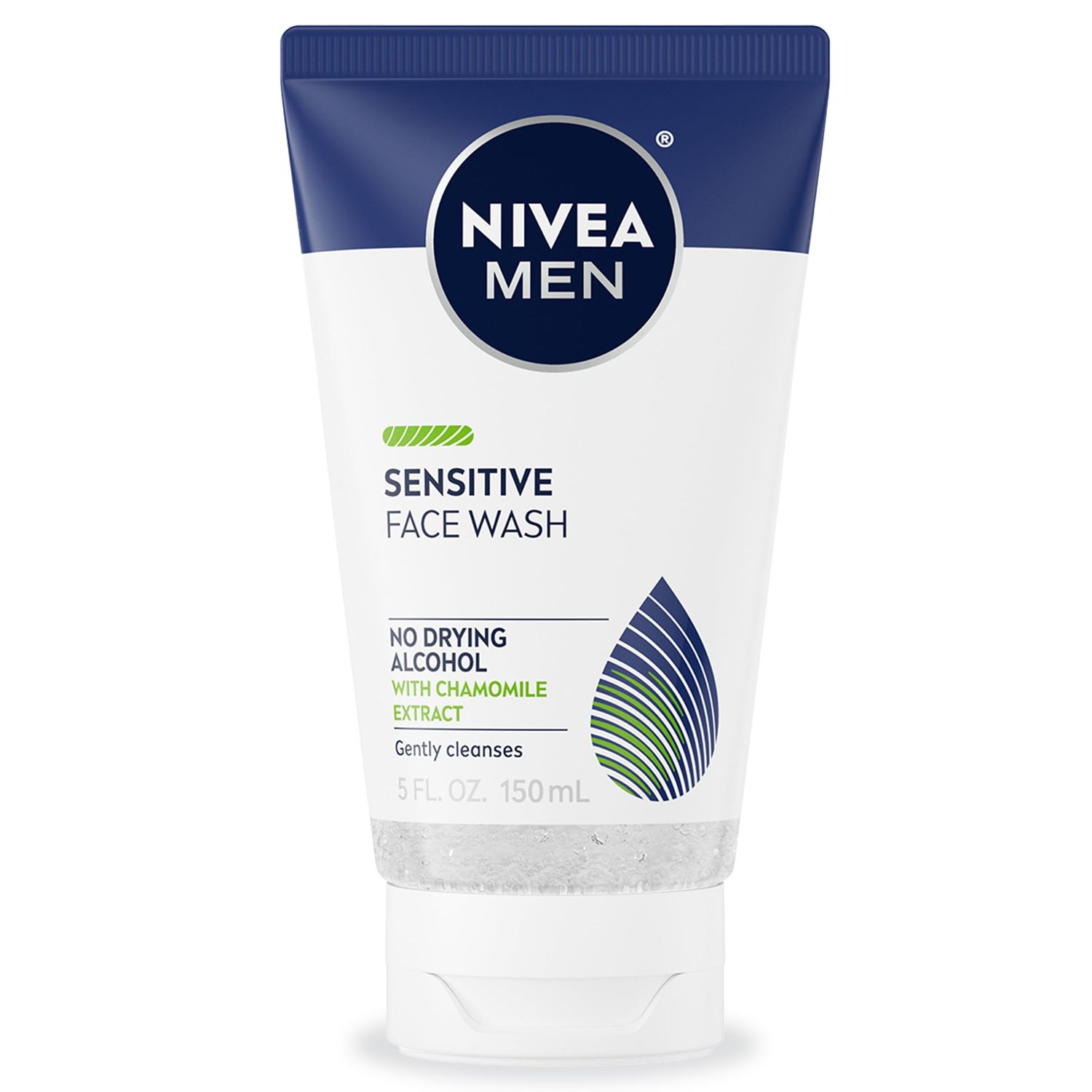 Nivea Men Sensitive Face Wash with Vitamin E, Chamomile and Witch Hazel Extracts, 5 Fl Oz Tube