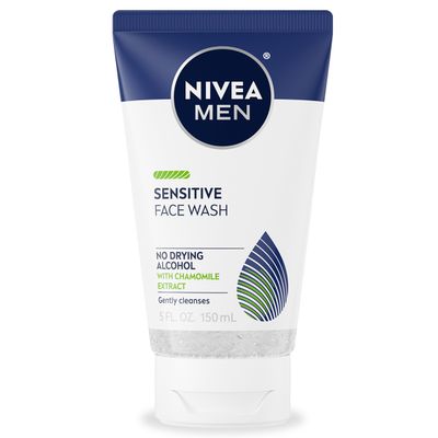 Nivea Men Sensitive Face Wash with Vitamin E, Chamomile and Witch Hazel Extracts, 5 Fl Oz Tube