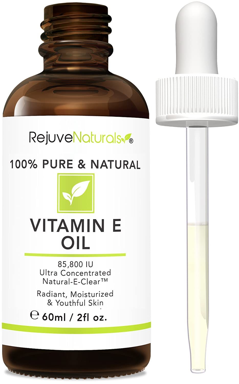 Vitamin E Oil - 100% Pure &amp; Natural, 85,800 IU. Repair Dry, Damaged Skin from Surgery &amp; Acne, Age Spots &amp; Wrinkles. Boost Collagen for Moisturized, Youthful-looking Skin. d-alpha tocopherol, 2 Fl Oz