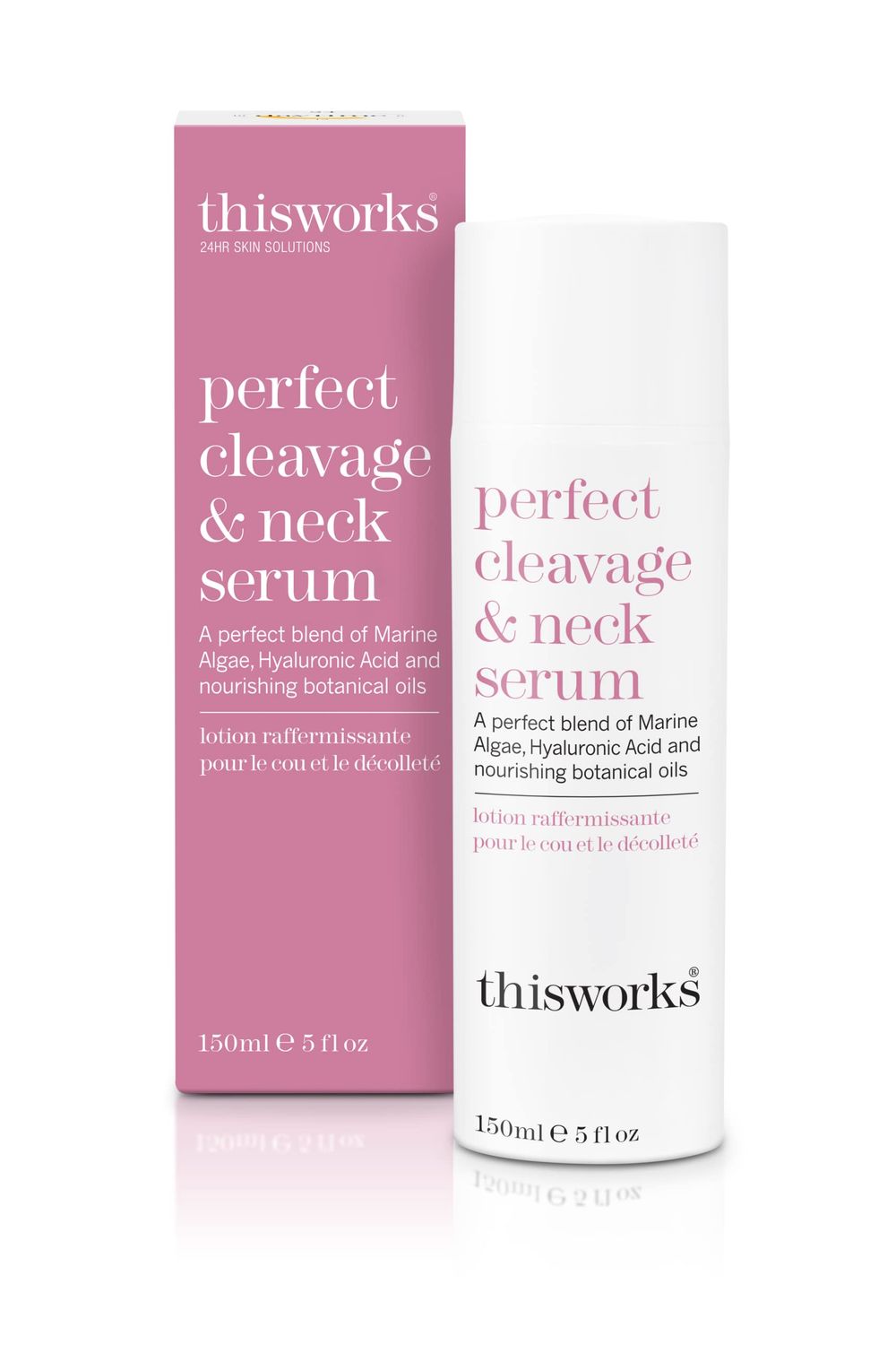 thisworks Perfect Cleavage and Neck Serum, Anti-Aging Super Blend to Protect and Perfect Delicate Skin on Neck and Chest, 5 fl oz (150ml)