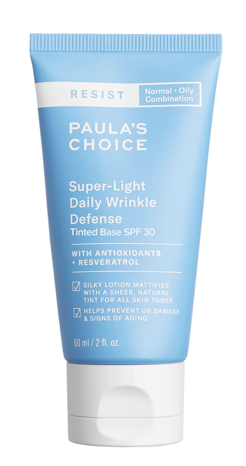 Paula&#39;s Choice RESIST Super-Light Daily Wrinkle Defense SPF 30 Matte Tinted Face Moisturizer, UVA &amp; UVB Protection, Mineral Sunscreen for Oily Skin, Fragrance-Free &amp; Paraben-Free, 2 Ounces