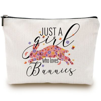 SHLINCO Pink Coquette Bunny Lovers for Woman - Preppy Stuff - Bunny Supplies Stuff Birthday Gifts - Best Friend Funny Skincare Bag for Christmas Birthday