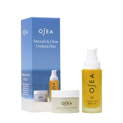 OSEA Smooth &amp; Glow Undaria Duo - Travel Size Undaria Body Oil and Undaria Cleansing Body Polish