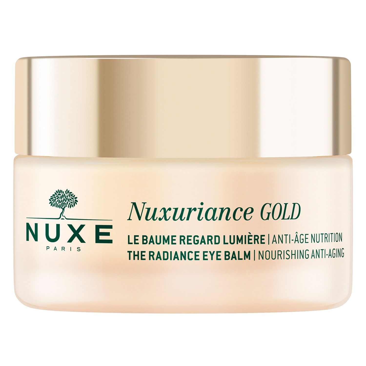 NUXE Nuxuriance Gold Radiance Eye Cream with Hyaluronic Acid &amp; Botanical Extracts. Under Eye Anti-Aging Treatment for Wrinkles, Puffiness &amp; Bags, 0.51 oz