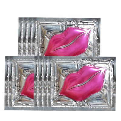 Reengull 30 PCS Lip Mask Collagen Lip Masks Sheet for Dry Lips, Gel Lip Mask Pack for Remove Dead Skin, Moisturizes and Lightens Lip Lines, Pink