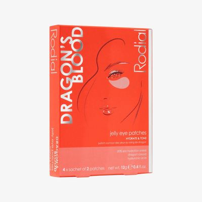Rodial Dragon&#39;s Blood Jelly Eye Patches (4 Sachets), Elisticity and Firmness, Hyaluronic acid and Dragon&#39;s Blood for Plumping and Deep Hydration, Makeup Prep