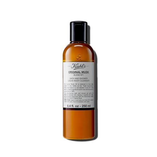 Kiehl&#39;s Original Musk Bath &amp; Shower Liquid Body Cleanser, Foaming Body Wash, Leaves Skin Soft &amp; Sensuously Fragranced, with Aloe Vera &amp; Glycerin, Unisex Scent - 8.4 fl oz