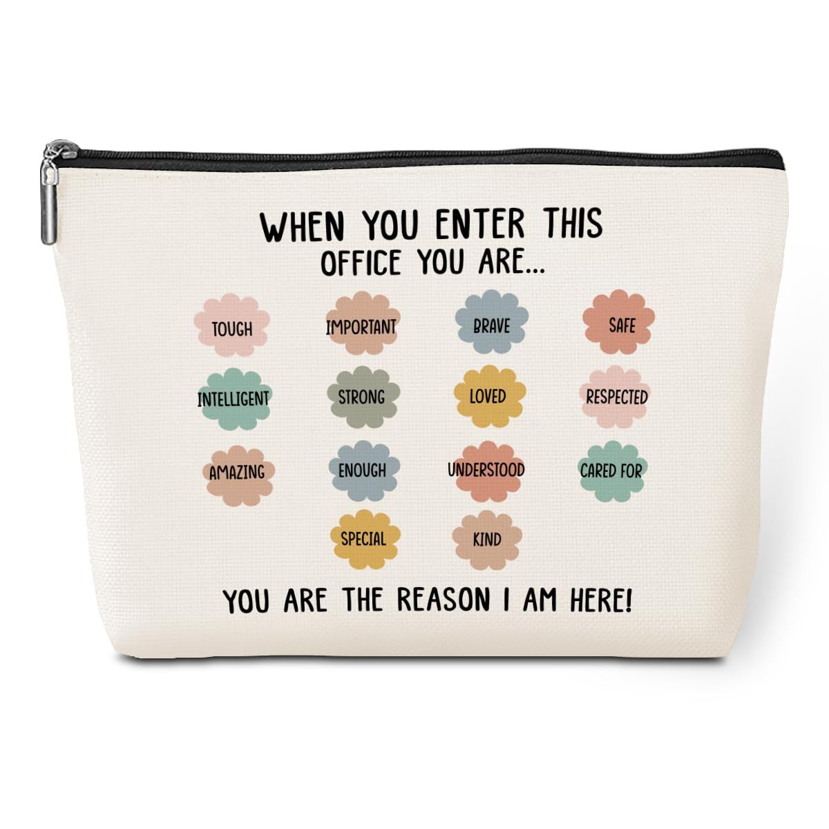 Mental Health Makeup Bag Inspirational Gifts for Women Therapy Office Accessories Office Supplies Office Gifts for Women Counselor Psychologist Birthday Christmas Boss Day Travel Toiletry Bag