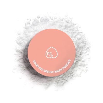PS.PRETTYSKIN Goodbye Sebum Control Finish Powder 5g, Lightweight Oil Control Soft-Finish Long-Lasting (PEACH)