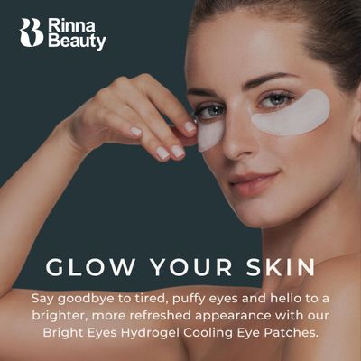 Rinna Beauty Bright Eyes Cooling Under Eye Gel Patches - Reduces Puffy Eyes and Dark Circles, For Men & Women - Vegan, Cruelty-Free, Paraben-Free, Sulfate-Free & Phthalate-Free - 8 pairs - 1 count