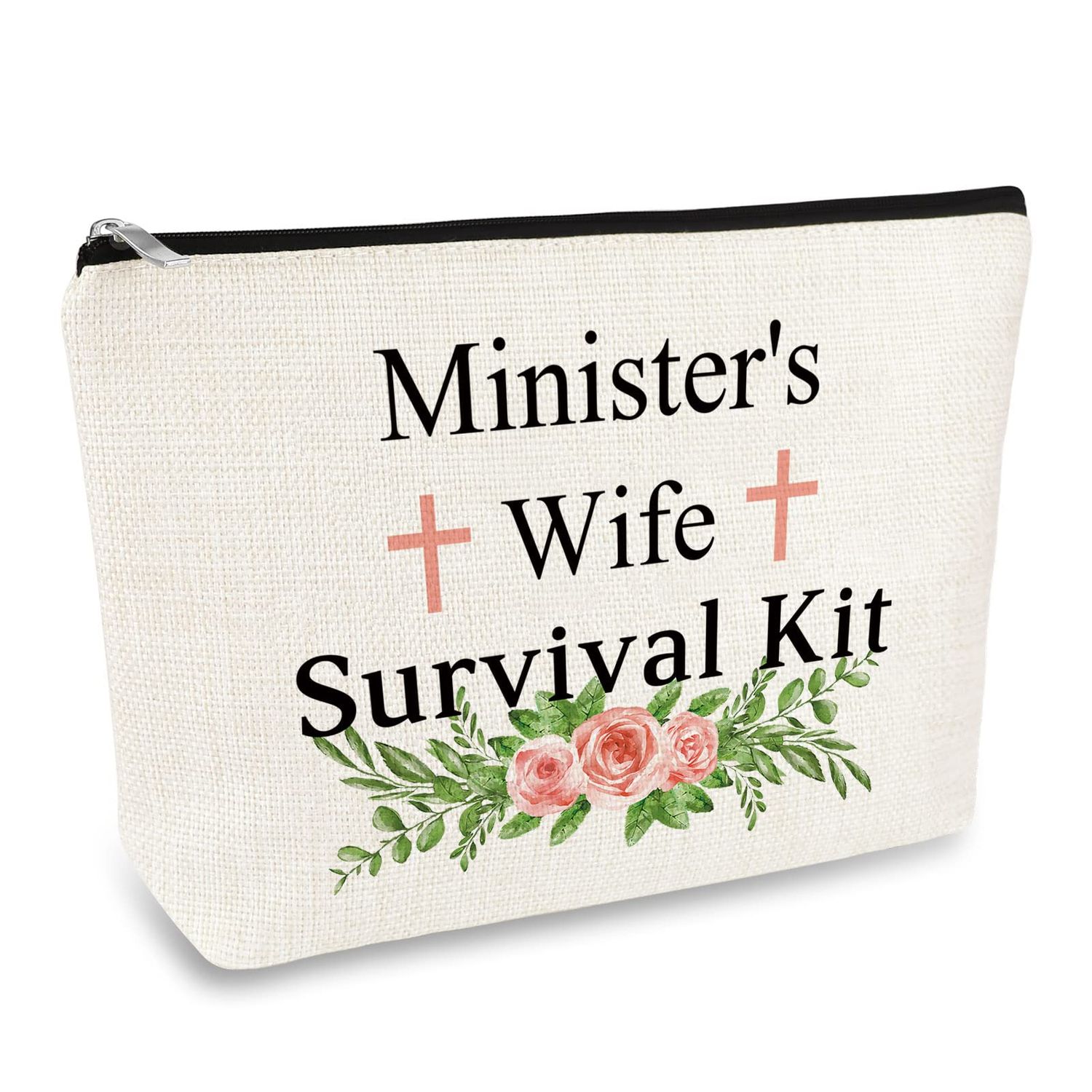 Minister&#39;s Wife Gift Pastor&#39;s Wife Makeup Bag Priest Wife Gift Ministers Wife Gift Cosmetics Bag Pastor Appreciation Gifts Thank You Gift Religious Christian Birthday Gift for Women Pastor&#39;s Wife