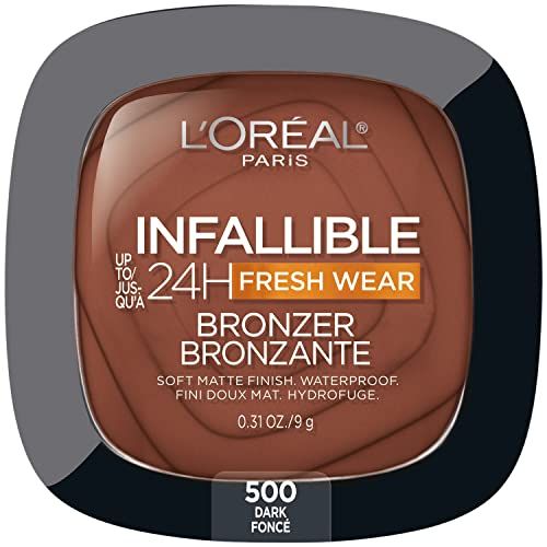 L&#39;Oreal Paris Infallible Up to 24H Fresh Wear Soft Matte Longwear Bronzer. Waterproof, heatproof, Transfer, humidity and sweatproof, Dark, 0.31 oz