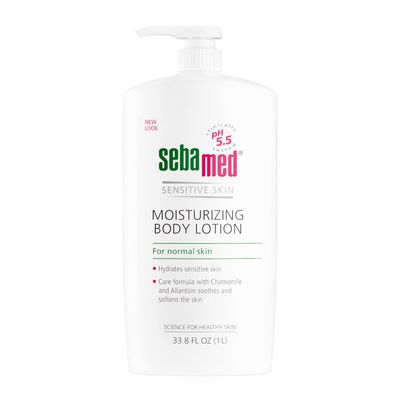 seba med Moisturizing Body Lotion pH 5.5 for Sensitive Skin Dermatologist Recommended Moisturizer 33.8 Fluid oz (1 Liter)