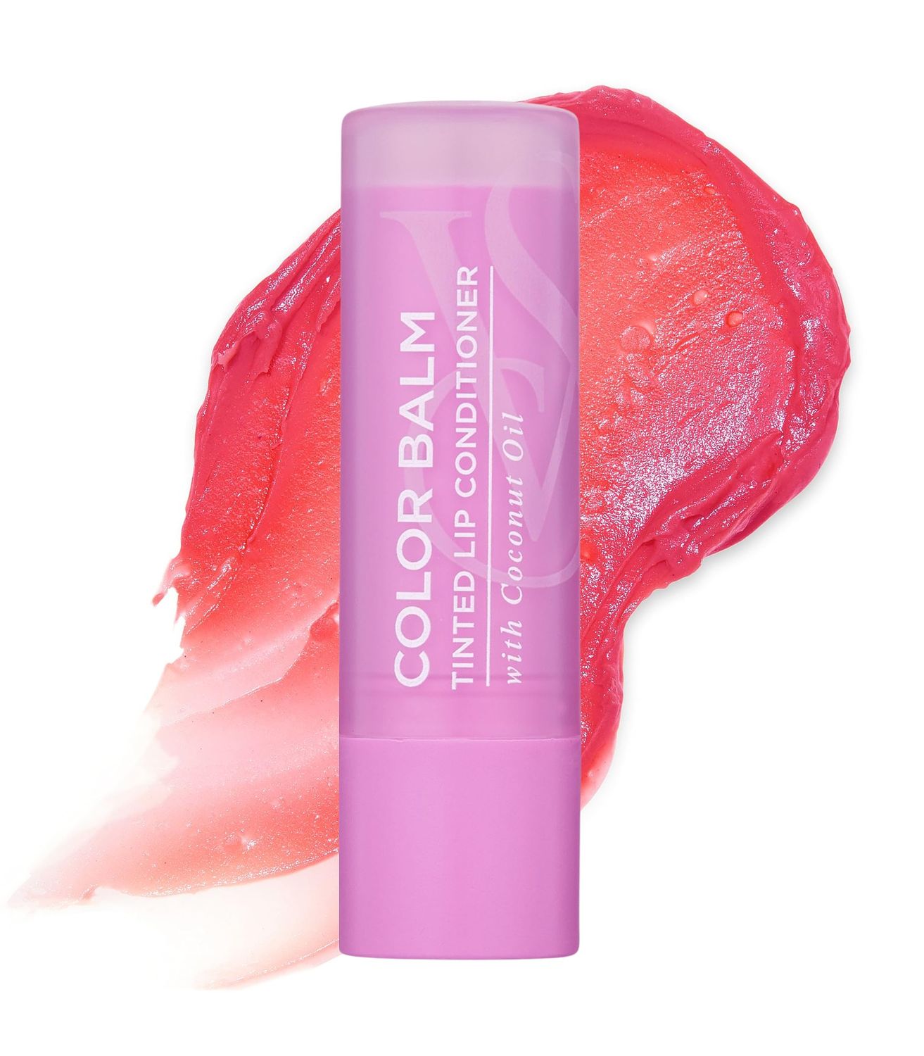 Victoria&#39;s Secret Color Balm Tinted Lip Conditioner in Pomegranate, Nourishing Lip Balm for Women with Coconut Oil, Shea Butter &amp; Vitamin E, Color Balm