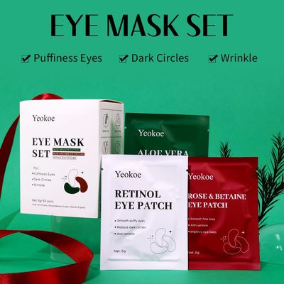Yeokoe Under Eye Patches For Puffy Eyes and Dark Circles Wrinkle,30 Pairs Face Masks SkinCare With Retinol Serum,Aloe Vera,Rose &amp; Betaine