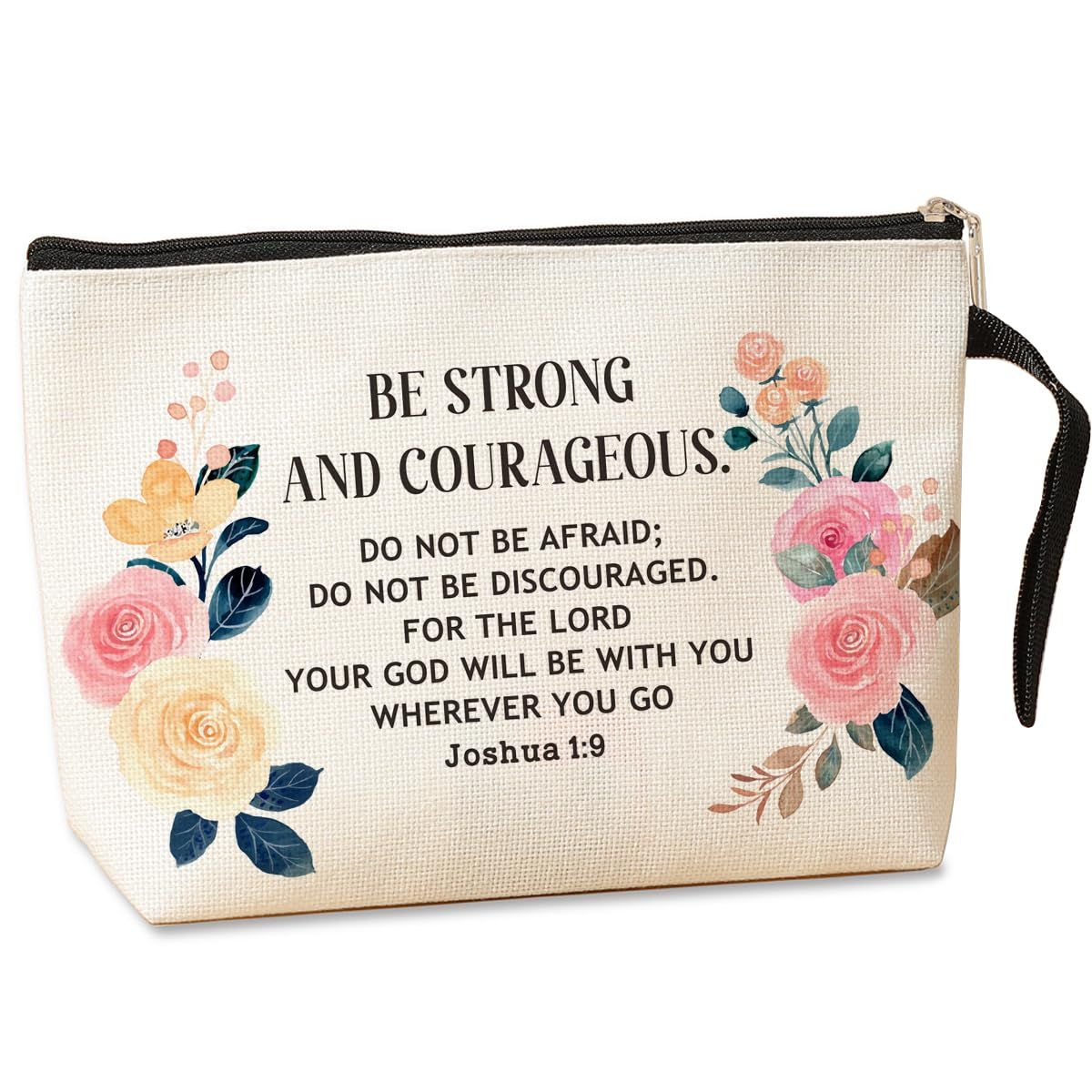 Inspirational Christian Gifts for Women Makeup Bag Positive Religious Gifts Makeup Zipper Pouch Bag Bible Verse Cosmetic Bag Scripture Christmas Birthday Gifts Skincare Bag for Daughter in Law Aunt