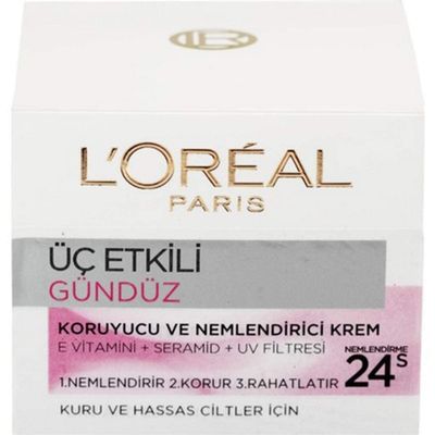 Moisturiser by L&#39;Oreal Paris Triple Active Day for Dry/Sensitive Skin 50ml
