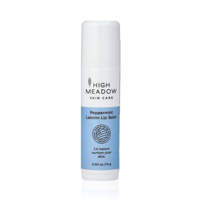 High Meadow Lanolin Lip Balm Stick - Natural Unisex Lip Care With Shea Butter - Hydrates, Moisturizes, and Protects Lips, Great for Cold Sores and Fever Blisters - Long-Lasting Clear Lip Hydration.
