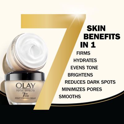 Olay Total Effects Anti-Aging Night Firming Cream &amp; Face Moisturizer with Vitamin C &amp; E, 1.7 Fluid Ounce