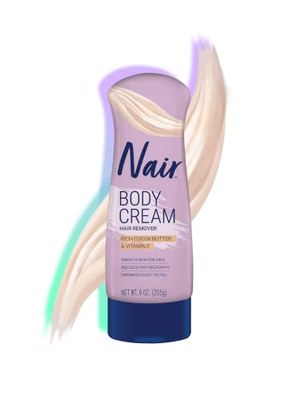 Nair Hair Remover Lotion Cocoa Butter &amp; Vitamin-E 9 Ounce (266ml) (2 Pack)