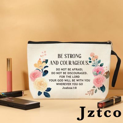 Inspirational Christian Gifts for Women Makeup Bag Positive Religious Gifts Makeup Zipper Pouch Bag Bible Verse Cosmetic Bag Scripture Christmas Birthday Gifts Skincare Bag for Daughter in Law Aunt