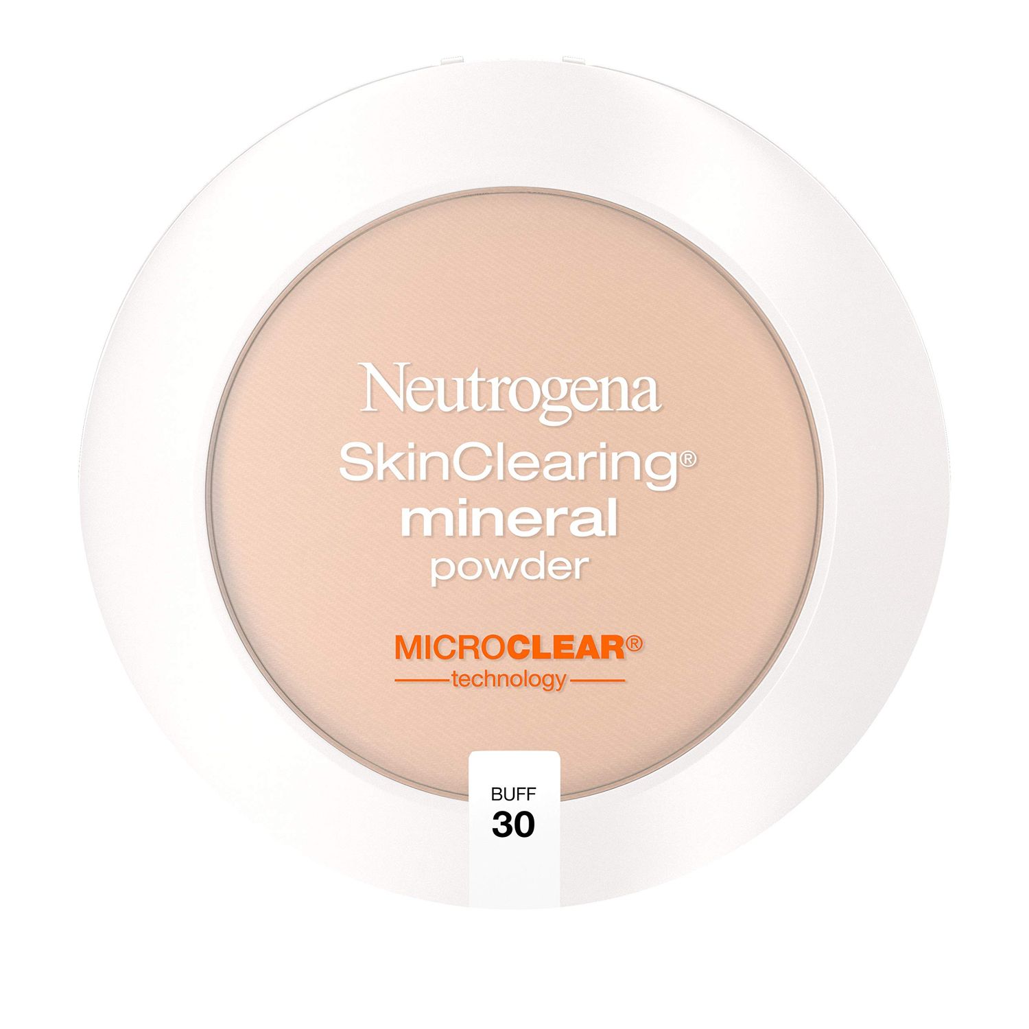 Neutrogena SkinClearing Mineral Acne-Concealing Pressed Powder Compact, Shine-Free &amp; Oil-Absorbing Makeup with Salicylic Acid to Cover, Treat &amp; Prevent Acne Breakouts, Buff 30, .38 oz