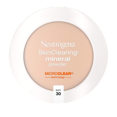 Neutrogena SkinClearing Mineral Acne-Concealing Pressed Powder Compact, Shine-Free &amp; Oil-Absorbing Makeup with Salicylic Acid to Cover, Treat &amp; Prevent Acne Breakouts, Buff 30, .38 oz