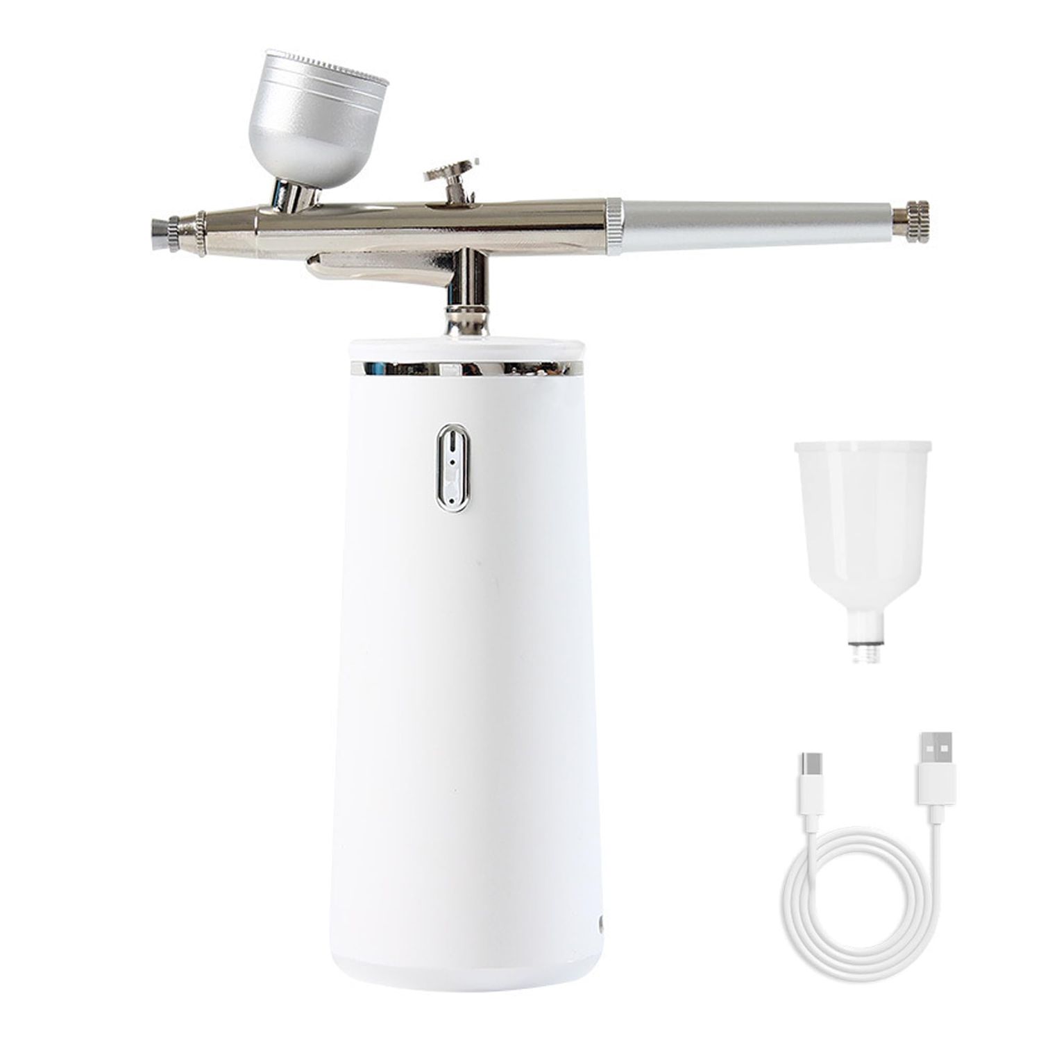 Microtree Nano Facial Steamer - Rechargeable &amp; Portable High Pressure Face Oxygen Sprayer Machine, 0.3mm Nozzle Micro Mist Skin Hydrator, Essential Water Infusion Facial Spa Treatment, White