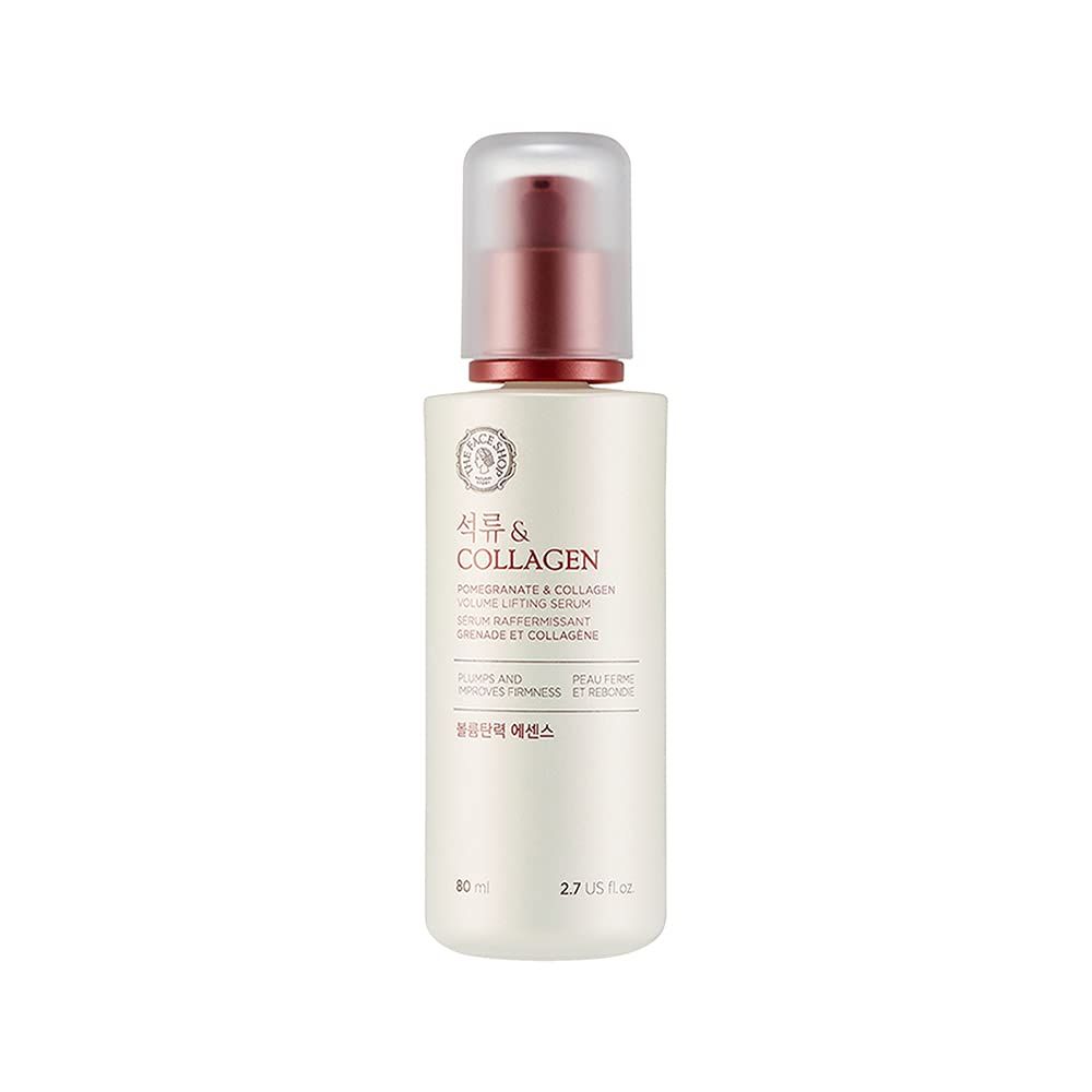 The Face Shop Pomegranate &amp; Collagen Volume Lifting Serum - Helps Skin Look Firm &amp; Supple - Reduces Fine Lines &amp; Wrinkles - Improves Elasticity - Hydrating Lightweight Face Serum - Korean Skin Care