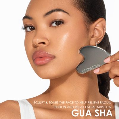 JAPONESQUE SKINTherapy Contouring Facial Tool V Roller for Lymphatic Drainage, Facial Massage, Relieves Tension and Improves Absorption of Skin Care Products