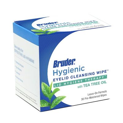 Hygienic Eyelid Cleansing Wipes with Tea Tree Oil l Relief from Demodex l Pre-Moistened, Rinse-Free Exfoliating Wipes Remove Excess Oil and Debris from Eyelids &amp; Lashes l 30 Count Box
