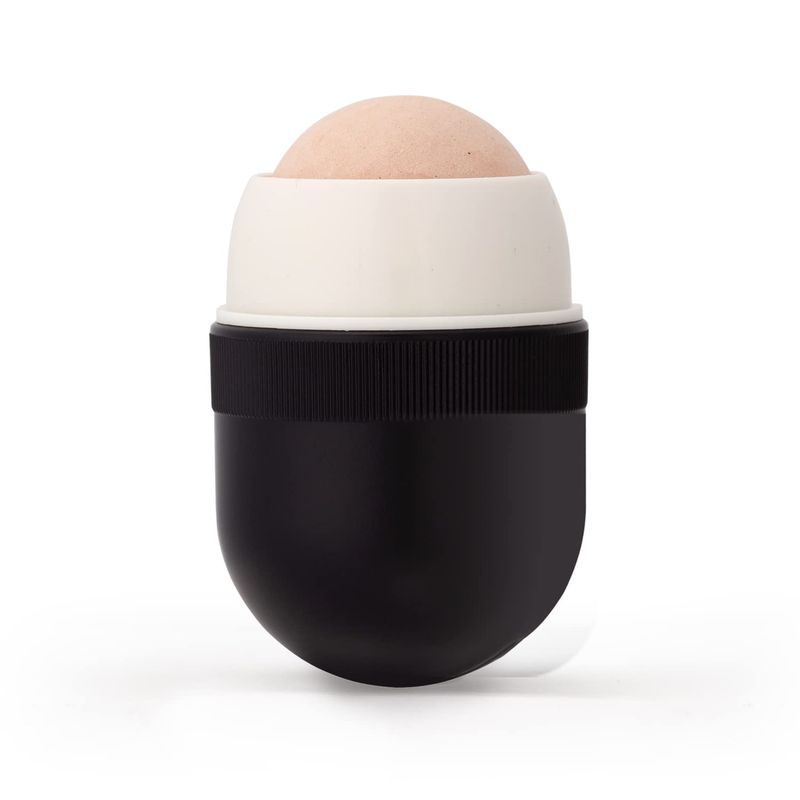 ONPPLE Original K-make up Oil-Absorbing Volcanic Face Roller, Portable and Reusable Facial Skincare Massage Tool, Oil Control On-The-Go (Black)