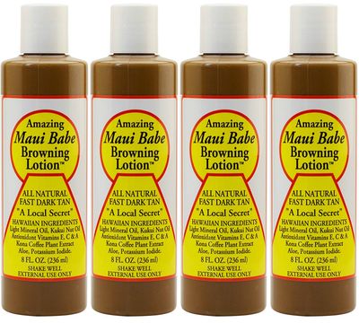 Maui Babe Browning Lotion 8 Ounces (Pack of 4)
