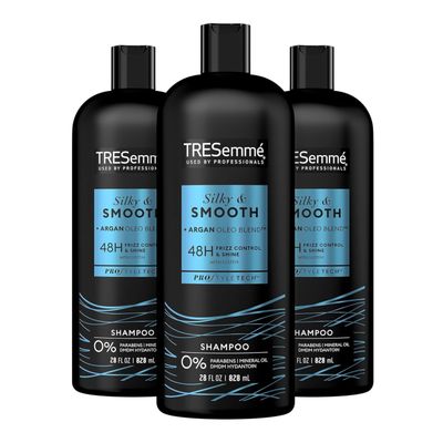 TRESemm Anti-Frizz Shampoo 3 Count For Frizzy Hair Formulated With Pro Style Technology 28 Fl Oz