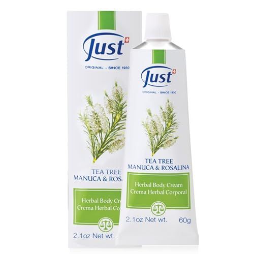 Swiss Just Tea Tree Oil, Manuka Honey Wound Care, and Rosalina Herbal Cream 60g. The solution to Athlete&#39;s Foot, Ease Insect Bites, Promotes Skin Regeneration. Tea Tree Foot Cream for Dry Cracked Feet