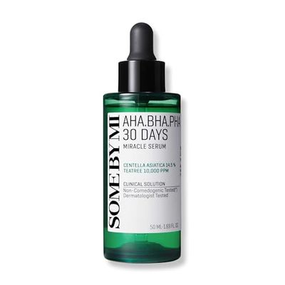 SOME BY MI AHA BHA PHA 30 Days Miracle Serum - 1.69Oz, 50ml - Daily Skin Prep Korean Serum for Removing Blackhead - Pore and Sebum Care Face Serum with Skin Calming and Soothing - Korean Skin Care