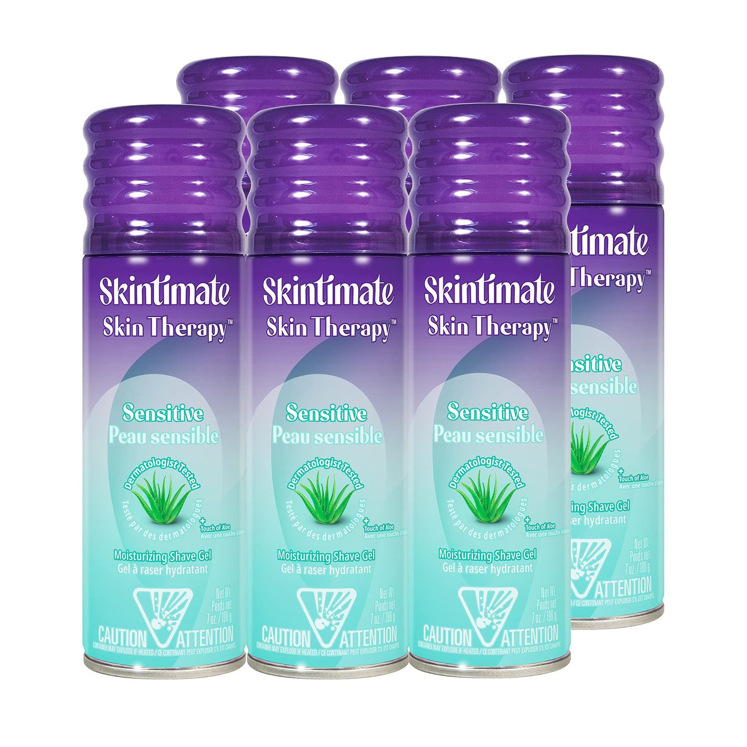 Skintimate Skin Therapy Sensitive Skin Shave Gel for Women | Skintimate Shaving Cream for Women Sensitive Skin, Womens Shaving Cream Sensitive Skin, Shaving Foam, Womens Shave Gel Pack of 6, 7oz each