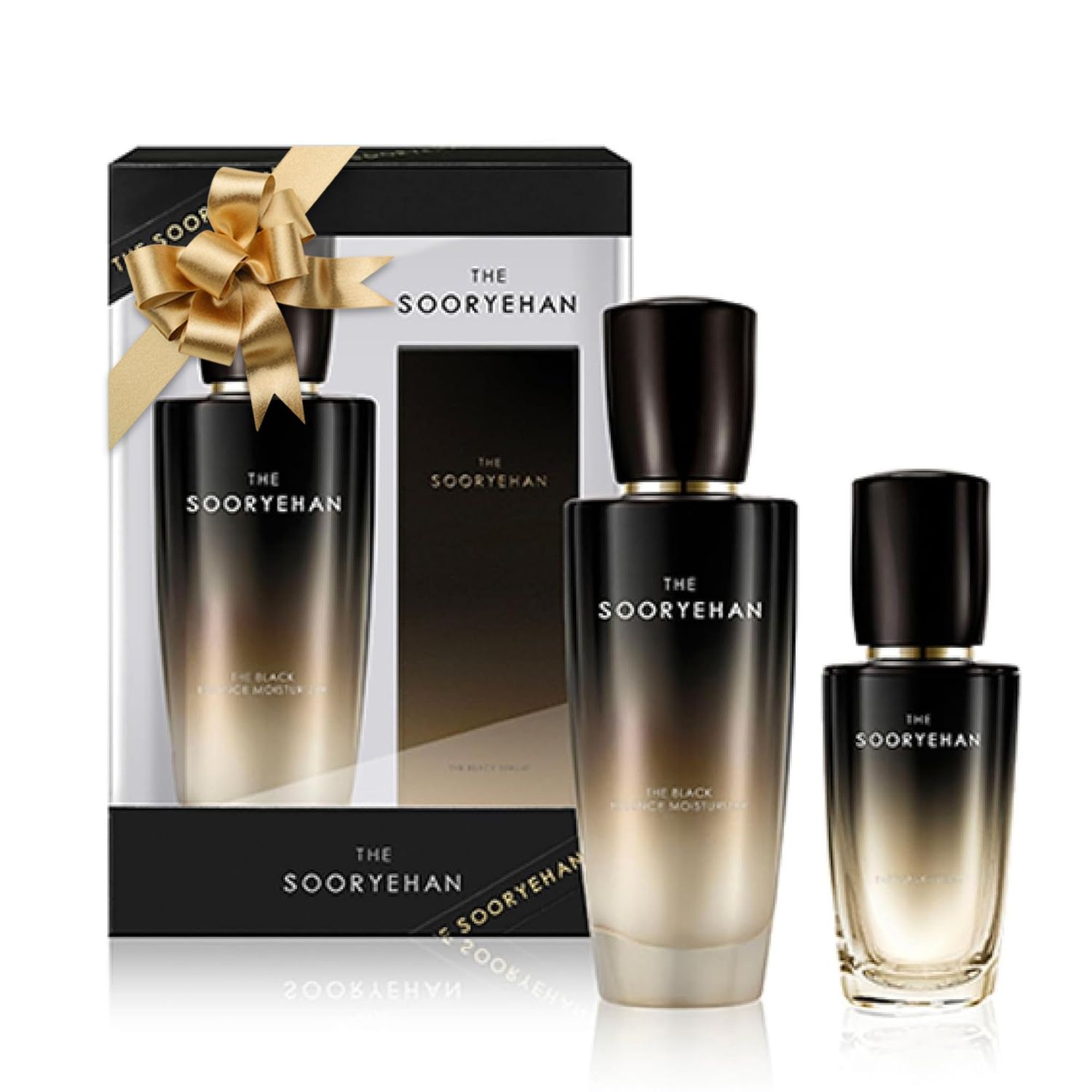 Sooryehan THE BLACK SKINCARE SET (160ml / 5.41 Fl Oz) - Korean Skincare Gift Set, Luxury Premium High-end by LG BEAUTY. Advanced Next Generation Bio Moisturizer &amp; Serum.