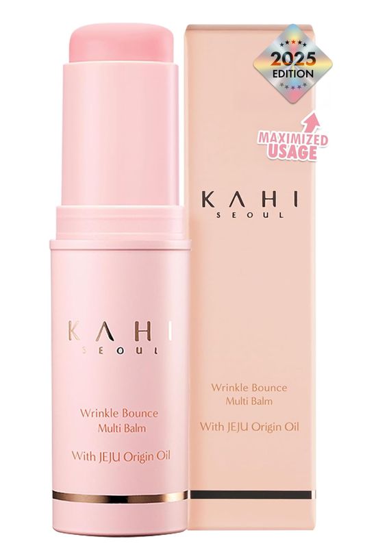 KAHI Wrinkle Bounce Multi Balm Stick Facial Moisturizer | All-in-One Hydrating Lip Balm Eye Cream Neck Cream Make Up Base &amp; Face Mist Moisture Balm Stick | Daily Face Moisturizer Stick (0.32 oz)