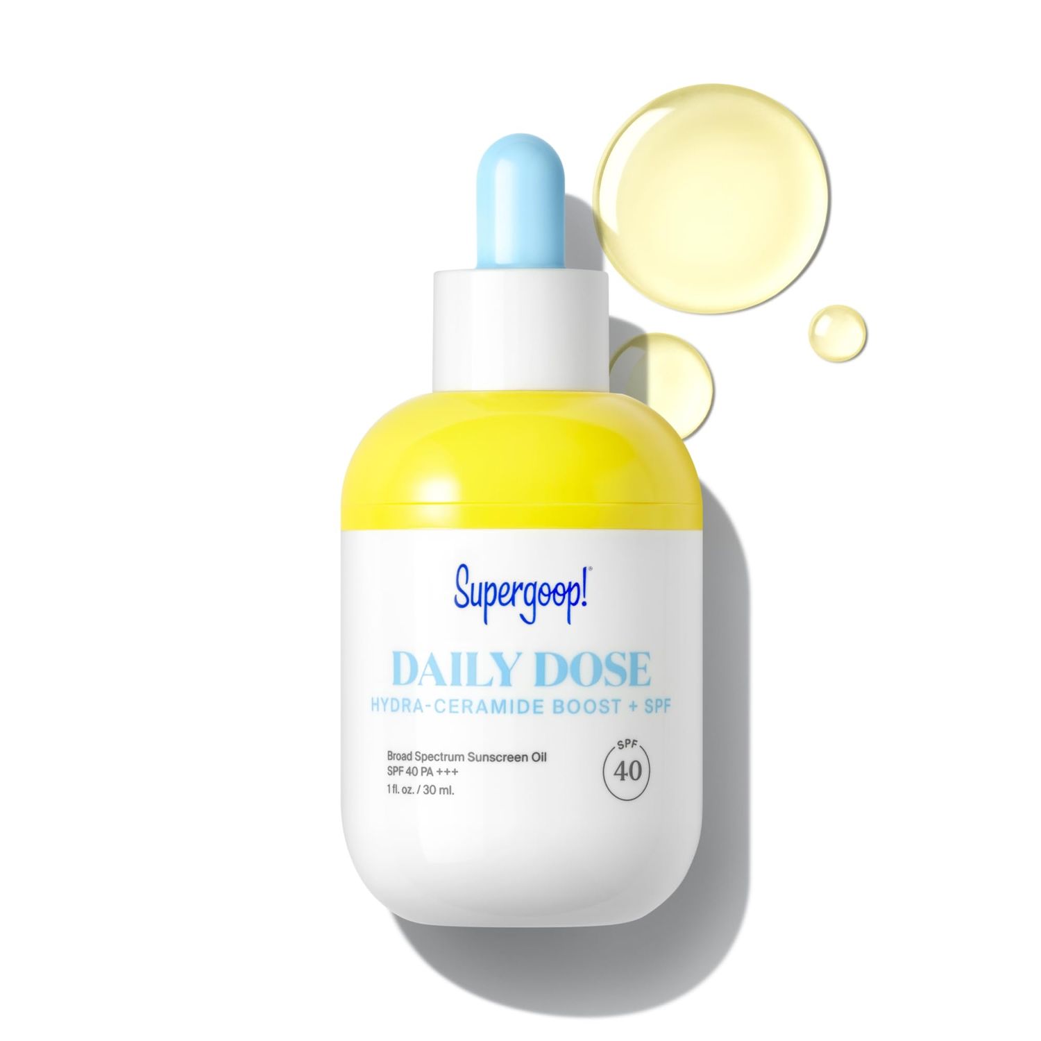 Supergoop! Daily Dose Hydra-Ceramide Boost + SPF 40 Oil PA+++, 1 fl oz - Broad Spectrum Sunscreen Serum - Helps Replenish, Hydrate &amp; Protect Skin - For All Skin Types