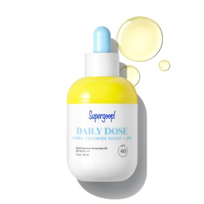 Supergoop! Daily Dose Hydra-Ceramide Boost + SPF 40 Oil PA+++, 1 fl oz - Broad Spectrum Sunscreen Serum - Helps Replenish, Hydrate &amp; Protect Skin - For All Skin Types