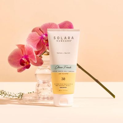 Solara Suncare - Clean Freak Nutrient Boosted Sunscreen, SPF 30 (Sport) | EWG Verified, Vegan, Cruelty Free, Reef friendly | Unscented, Zinc Oxide Broad Spectrum, Water Resistant (3 fl oz | 90 ml)