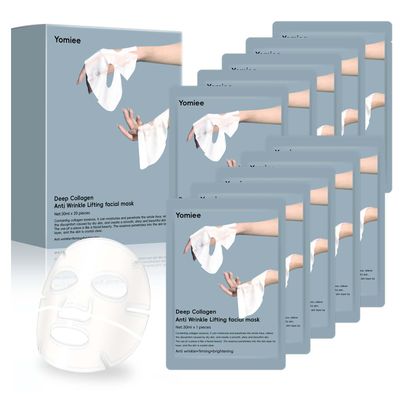LAJPXKHY 10 Pack Deep Collagen Overnight Mask,Bio-Collagen Real Deep Mask, Korean Face Mask, Bio Collagen Face Mask Overnight,Anti Wrinkle Lifting Mask
