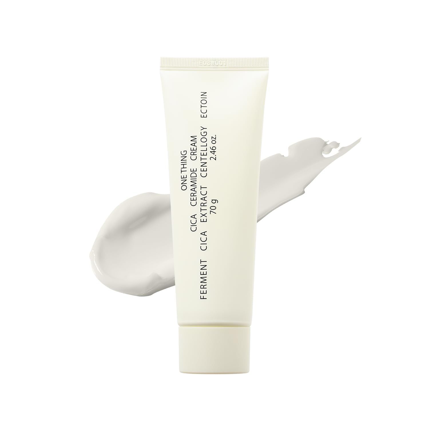 ONE THING Cica Ceramide Cream 2.47 Oz | Centella Asiatica Soothing Calming Hydrating Facial Moisturizer for All, Dry Combination Sensitive Skin, Barrier Repair Strengthening | Vegan Korean Skincare
