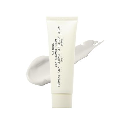 ONE THING Cica Ceramide Cream 2.47 Oz | Centella Asiatica Soothing Calming Hydrating Facial Moisturizer for All, Dry Combination Sensitive Skin, Barrier Repair Strengthening | Vegan Korean Skincare
