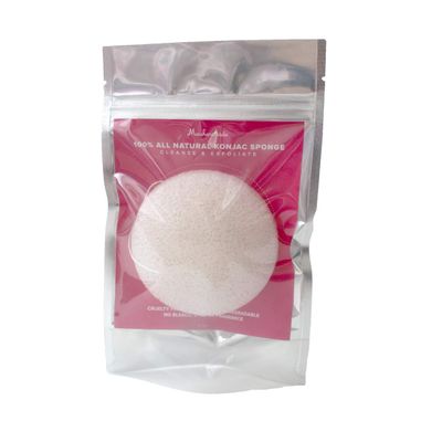 MaskerAide, Gentle Exfoliating Facial Sponge, Dye Free, Fragrance Free, for Dry, Normal, Sensitive, Combination, and Oily Skin, Biodegradable All Natural Korean Skincare
