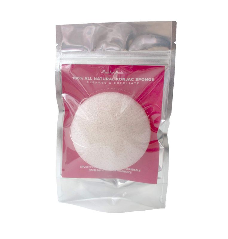 MaskerAide, Gentle Exfoliating Facial Sponge, Dye Free, Fragrance Free, for Dry, Normal, Sensitive, Combination, and Oily Skin, Biodegradable All Natural Korean Skincare